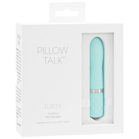 Pillow Talk Flirty Mini Massager-Teal 4.25"