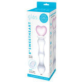 Glas 8" Sweetheart Glass Dildo-Pink /Clear