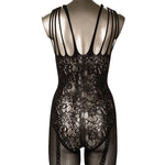 Scandal Strappy Lace Body Suit-Black